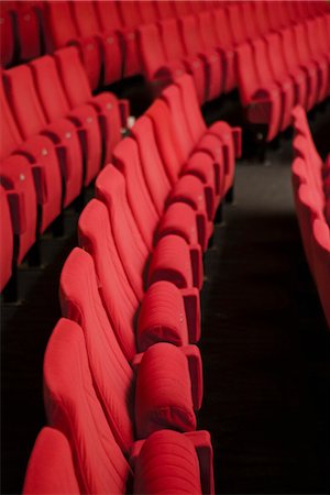 Empty theater seats Foto de stock - Sin royalties Premium, Código: 632-03779397