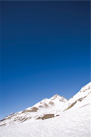 simsearch:632-03897927,k - Snow-covered mountain against clear blue sky Stock Photo - Premium Royalty-Free, Code: 632-03898023