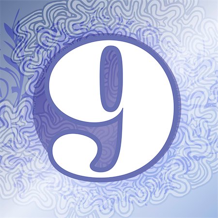 swirl - Number 9 Stock Photo - Premium Royalty-Free, Code: 632-03898246