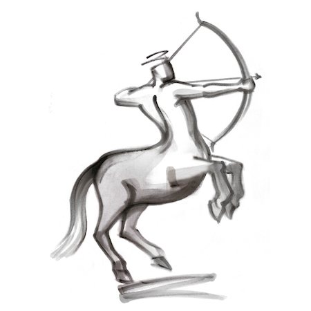 Sagittarius astrological sign, illustration Stock Photo - Premium Royalty-Free, Code: 632-03898310