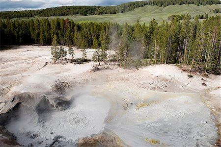 schlammpfütze - Mudpots in Yellowstone National Park, Wyoming, USA Stockbilder - Premium RF Lizenzfrei, Bildnummer: 633-08638993