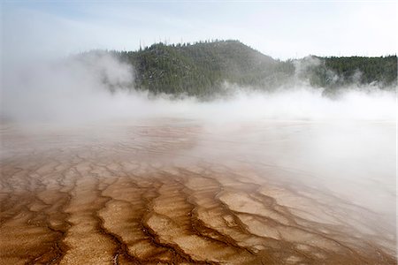 simsearch:633-08639086,k - Hot spring shrouded in steam, Yellowstone National Park, Wyoming, USA Photographie de stock - Premium Libres de Droits, Code: 633-08639084