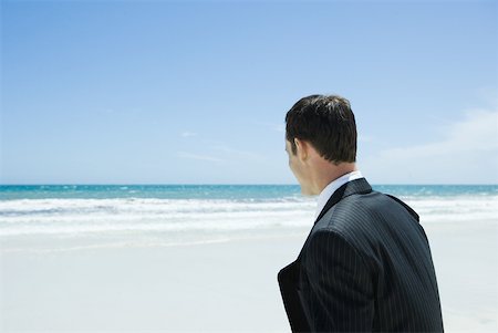 simsearch:633-01574593,k - Businessman on beach Stock Photo - Premium Royalty-Free, Code: 633-01574632