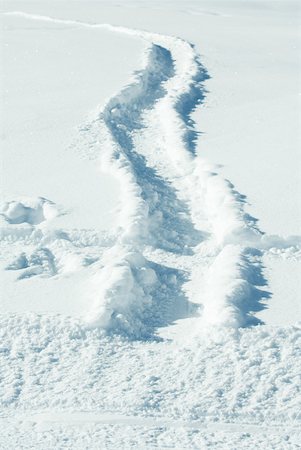 simsearch:633-01572983,k - Track in snow Stock Photo - Premium Royalty-Free, Code: 633-01572987