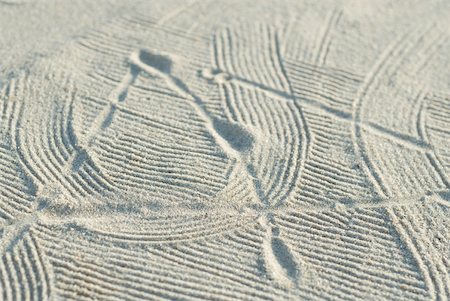 Pattern traced into sand, full frame Foto de stock - Sin royalties Premium, Código: 633-01715496