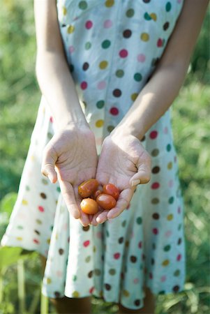simsearch:633-02231743,k - Young woman holding out cherry tomatoes, cropped Stock Photo - Premium Royalty-Free, Code: 633-01715538