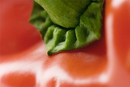 stem vegetable - Red bell pepper, extreme close-up Stock Photo - Premium Royalty-Free, Code: 633-01992701