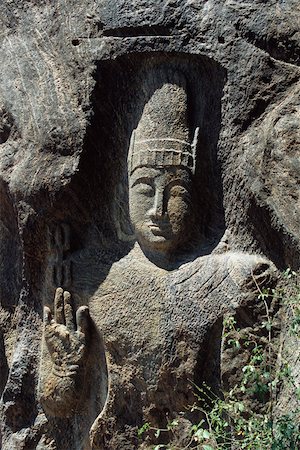 Buddha, bas relief statue, Myanmar Foto de stock - Sin royalties Premium, Código: 633-02645310