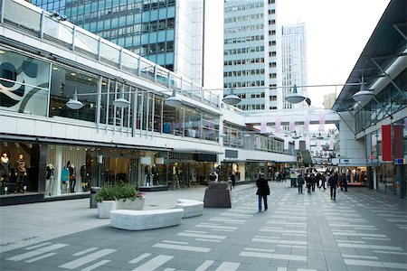 shopping centre exterior - Sweden, Stockholm, upscale outdoor mall Stock Photo - Premium Royalty-Free, Code: 633-02691337