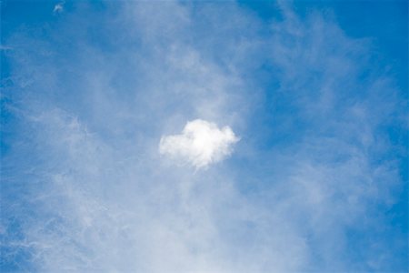 fullframe - Clouds in blue sky Stock Photo - Premium Royalty-Free, Code: 633-03444928
