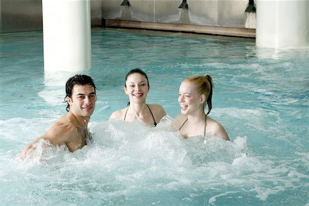 simsearch:644-01435691,k - Young people swimming in spa pool Stock Photo - Premium Royalty-Free, Code: 644-01435736