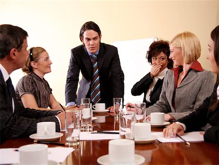 A group of business people at a meeting Stock Photo - Premium Royalty-Free, Code: 644-01436408