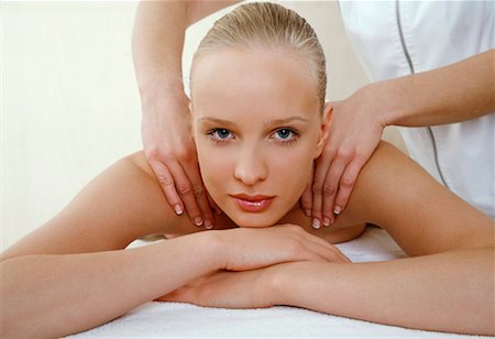 skin and fit - Woman waiting to have a massage Stock Photo - Premium Royalty-Free, Code: 644-01437104