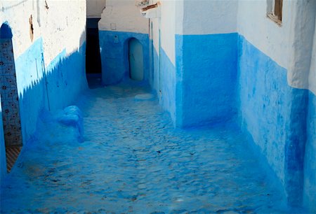 pigment - Ruelle bleu et blanc Photographie de stock - Premium Libres de Droits, Code: 644-01437440