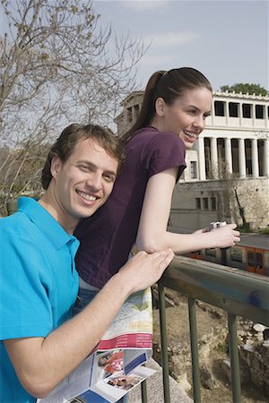 simsearch:644-01631409,k - Couple at archaeological site Stock Photo - Premium Royalty-Free, Code: 644-01631359