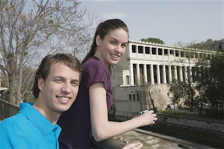 simsearch:644-01631354,k - Couple at archaeological site Stock Photo - Premium Royalty-Free, Code: 644-01631360