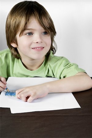 portuguese - Boy drawing Stock Photo - Premium Royalty-Free, Code: 644-02923576