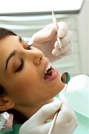 Patient at the dentist Stock Photo - Premium Royalty-Free, Code: 644-03659545