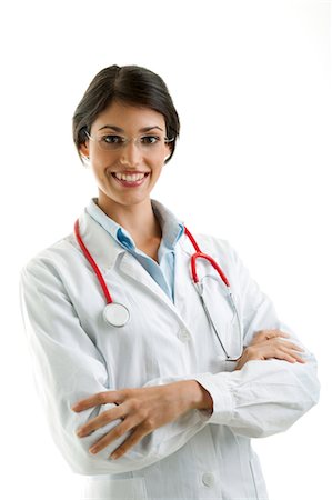 Doctor wearing stethoscope Stock Photo - Premium Royalty-Free, Code: 644-03659609