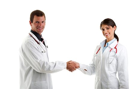 employees shaking hands - Two doctors shaking hands Stock Photo - Premium Royalty-Free, Code: 644-03672135