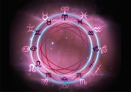 simsearch:645-01740399,k - The horoscope wheel Stock Photo - Premium Royalty-Free, Code: 645-01538152