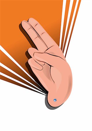 sign language designs - Hand sign pointing Stock Photo - Premium Royalty-Free, Code: 645-01538203