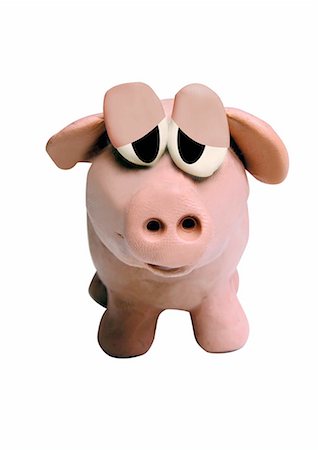reserva - Pig facing forward Foto de stock - Sin royalties Premium, Código: 645-01538492