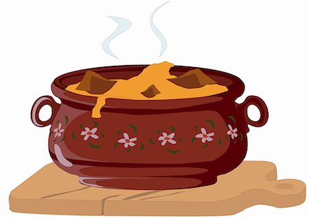 Pot of hot food Stock Photo - Premium Royalty-Free, Code: 645-01826138