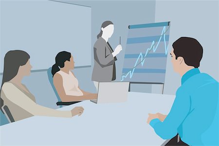 people looking at graphs - Businesswoman giving presentation in front of her colleagues Stock Photo - Premium Royalty-Free, Code: 645-02153398
