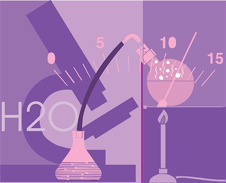 formule chimique - Matériel scientifique au laboratoire de sciences Photographie de stock - Premium Libres de Droits, Code: 645-02153467