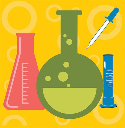 Closeup of beaker, jar and test tube Stock Photo - Premium Royalty-Free, Code: 645-02153617