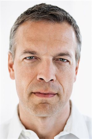 face of 40 year old man - Close up of serious man's face Stock Photo - Premium Royalty-Free, Code: 649-04247733