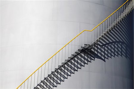 Silhouette of stairs on silo Stock Photo - Premium Royalty-Free, Code: 649-04247906