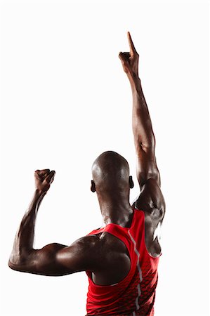 Athlete cheering Stock Photo - Premium Royalty-Free, Code: 649-04827165