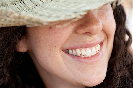Close up of woman's smile Stock Photo - Premium Royalty-Free, Code: 649-05521449