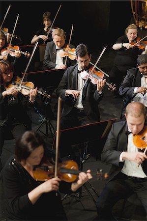 entertainment and performing arts - String section in orchestra Stock Photo - Premium Royalty-Free, Code: 649-05555722