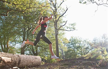 people running profile - Woman running in park Stock Photo - Premium Royalty-Free, Code: 649-05649716