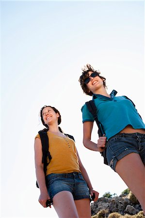simsearch:649-05656828,k - Low angle view of women outdoors Stock Photo - Premium Royalty-Free, Code: 649-05656838
