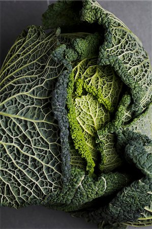 savoy cabbage - Close up of head of cabbage Stock Photo - Premium Royalty-Free, Code: 649-05801722