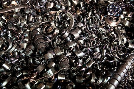 Steel shavings in steel forge Stock Photo - Premium Royalty-Free, Code: 649-05820736