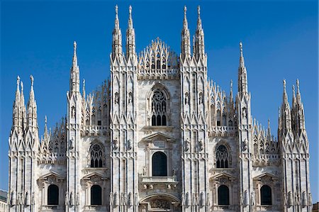 duomo milano - Ornate architecture of cathedral Stock Photo - Premium Royalty-Free, Code: 649-05821357