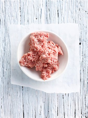 Close up of bowl of ground pork Stock Photo - Premium Royalty-Free, Code: 649-06000469