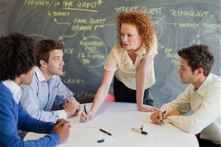 simsearch:649-06000806,k - Business people talking in meeting Stock Photo - Premium Royalty-Free, Code: 649-06000801