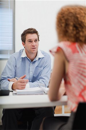 research talk - Business people talking in office Stock Photo - Premium Royalty-Free, Code: 649-06000830