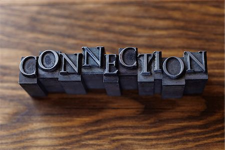 Lead type spelling "connection" Foto de stock - Sin royalties Premium, Código: 649-06001428
