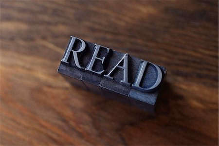 Lead type spelling "read" Foto de stock - Sin royalties Premium, Código: 649-06001429