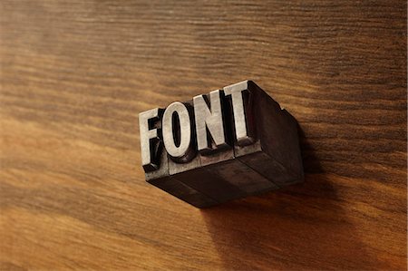 Lead type spelling "font" Stock Photo - Premium Royalty-Free, Code: 649-06001431