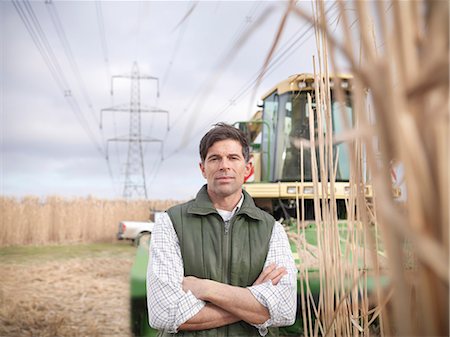 Farmer with tractor in elephant grass Stock Photo - Premium Royalty-Free, Code: 649-06001455
