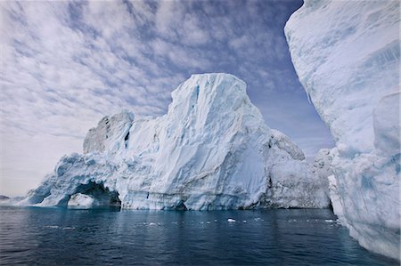 Glaciers under cloudy sky Stock Photo - Premium Royalty-Free, Code: 649-06001758