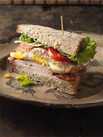 Close up of sandwich on plate Stock Photo - Premium Royalty-Free, Code: 649-06040913